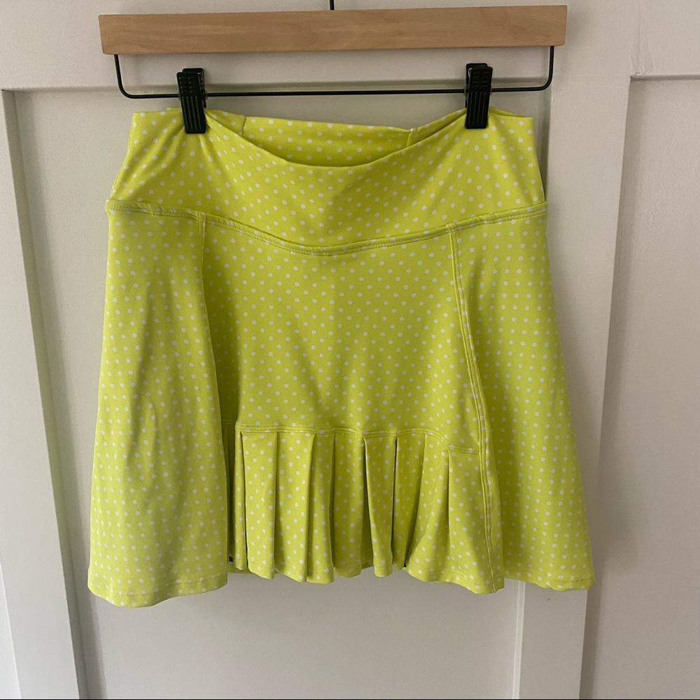 Dona Jo Flirty Lemon Polka Dot tennis skirt